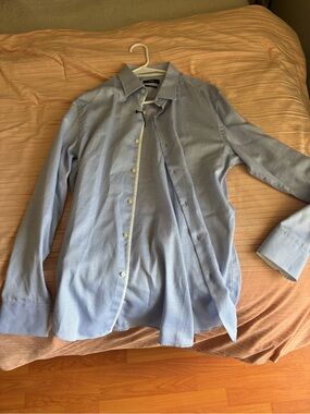 Hugo Boss Light Blue Long Sleeve Button-Up Shirt
